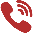 Icono teléfono rojo